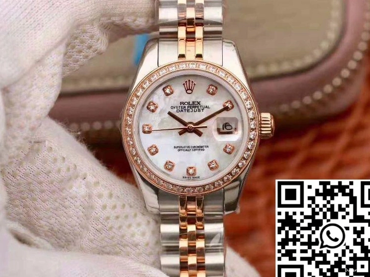 Rolex Enamel Two 28MM Lady Bracelet Dial Datejust Tone 0519